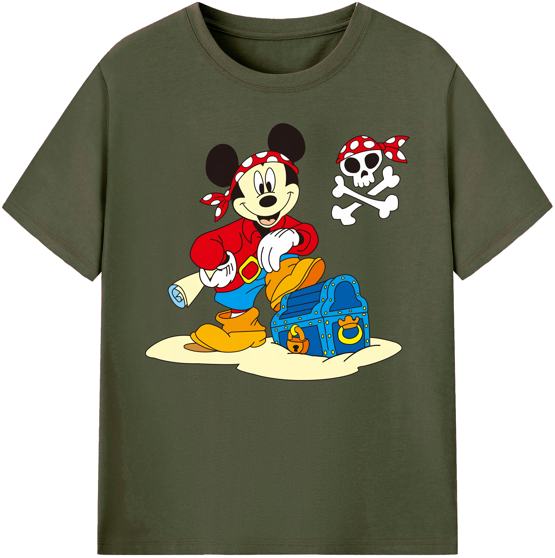 ミッキーマウス Mickey Mouse 綿100％ メンズ半袖Tシャツ｜肌触りやわらか＆通気性